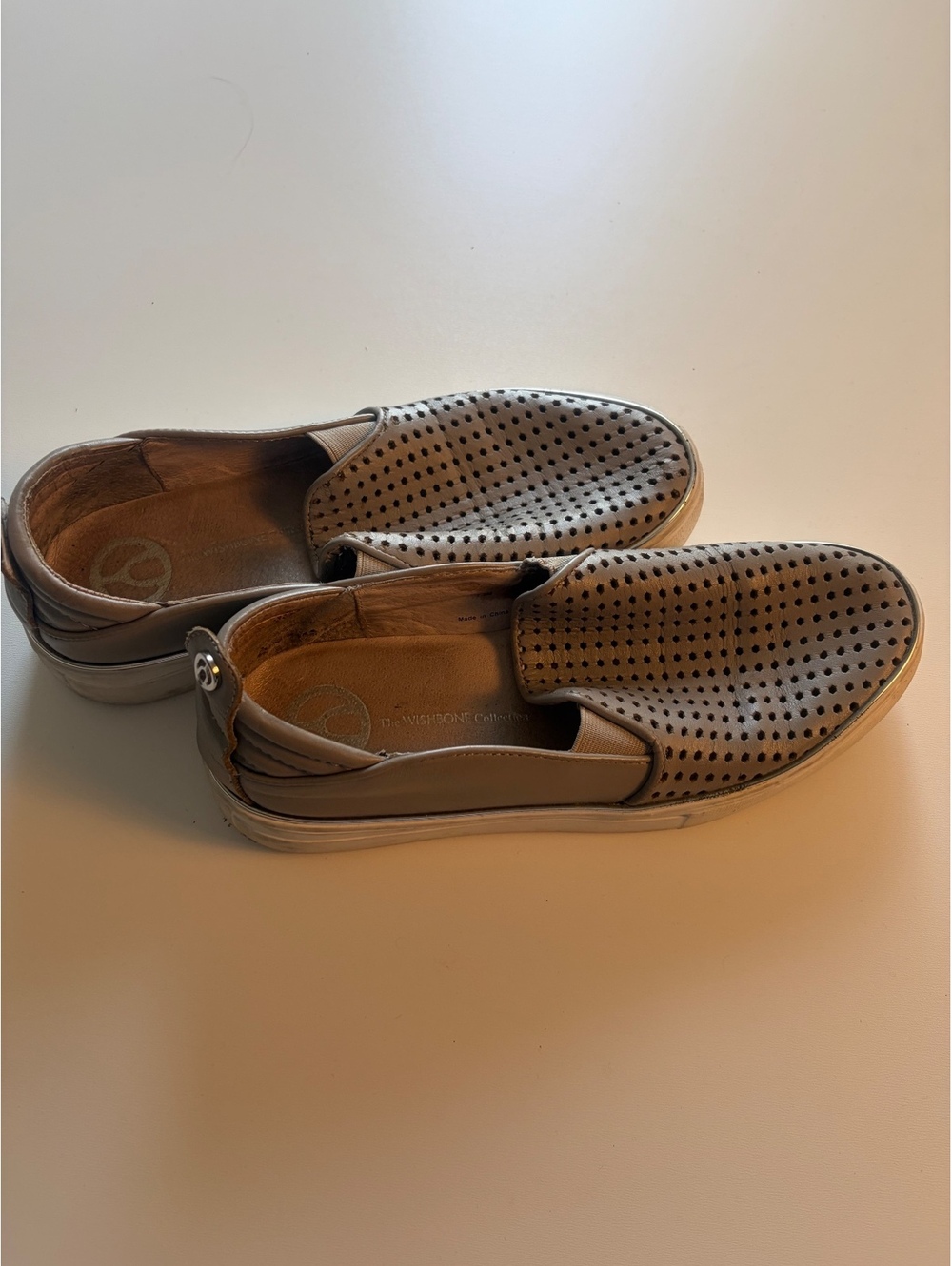 The Wishbone Collection Women's Perforated Slip-On Sneakers